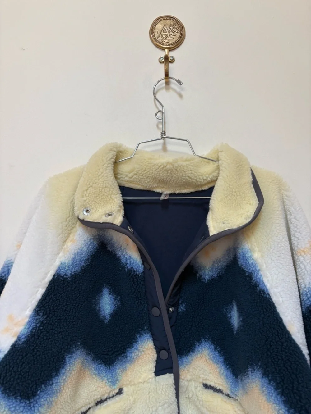 NWOT Free People FP Movement Hit The Slopes Fleece Printed Jacket Size Large